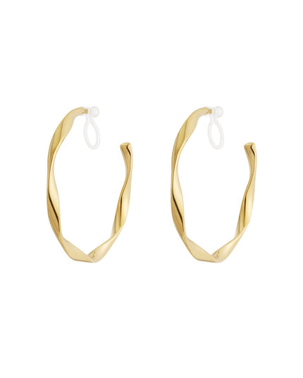 Twist Hoops Clip Oorbellen