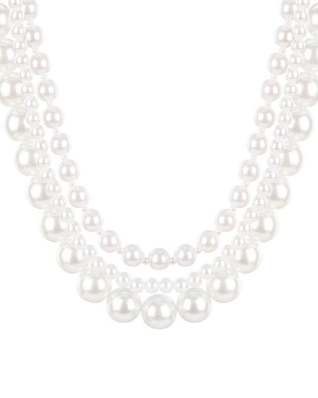 Grote parels gelaagde ketting