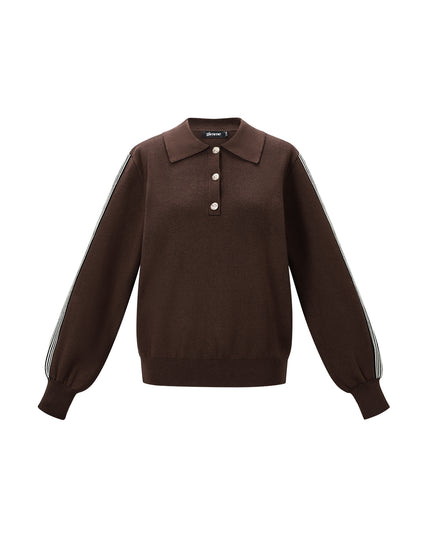 Gebreide trui Kleurenclash Sportieve herfst/winterkleding