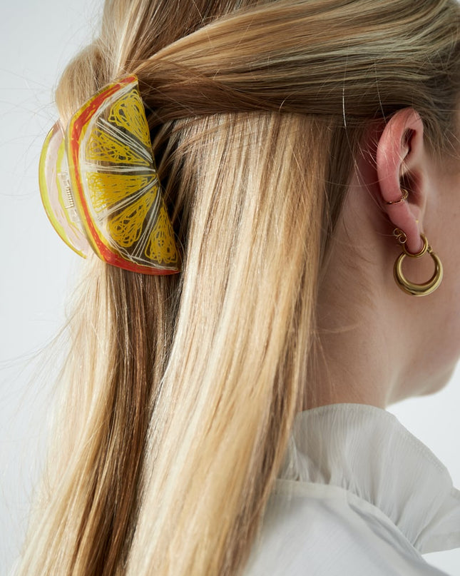 Hair clip Lemon with a touch of orange