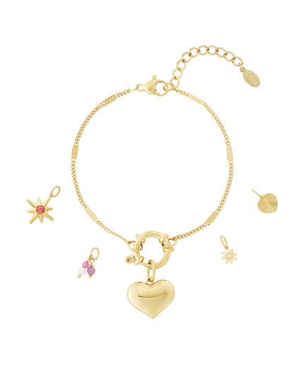 Grote hart DIY armband