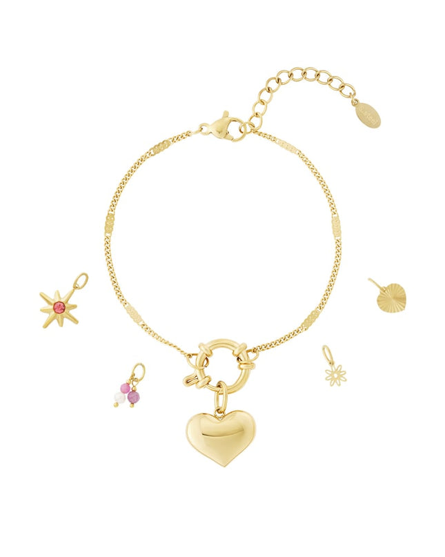 Grote hart DIY armband