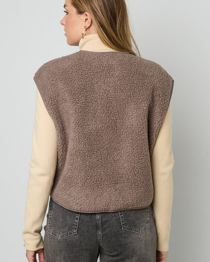 Geweven Polyestervezel Vrouwen Vest Casual Solide Kleur Herfst/Winter