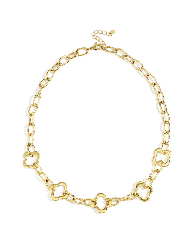 Stainless Steel Chain Necklaces Clover Casual Daily Simple Series Women's jewelry