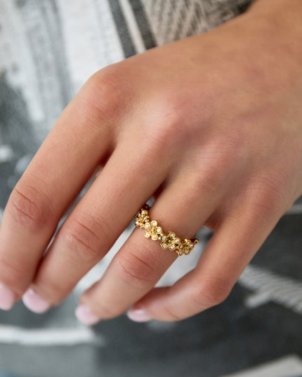 Roestvrijstalen minimalistische ringen met bloemen, casual, dagelijks, eenvoudig, serie, damessieraden