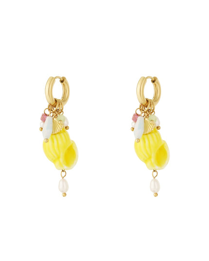 Schelp feest oorbellen