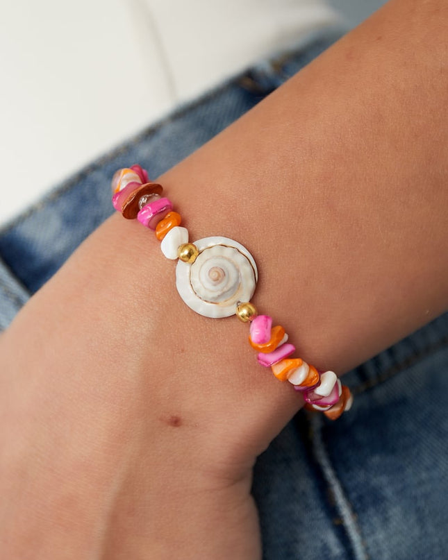 Armband met zonsondergangschelpen