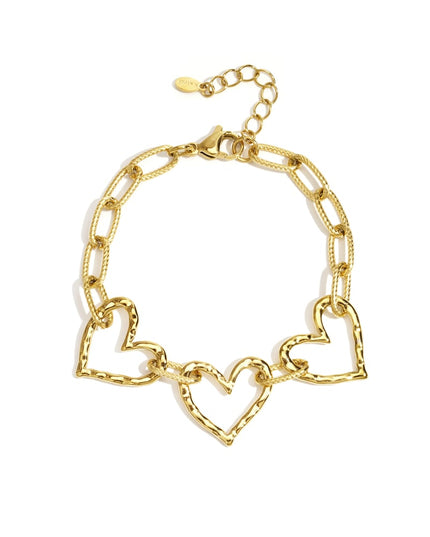 Stainless Steel Chain Bracelets Heart Casual Daily Simple Series Women's jewelry