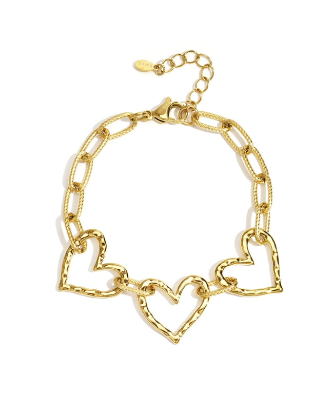 Stainless Steel Chain Bracelets Heart Casual Daily Simple Series Women's jewelry