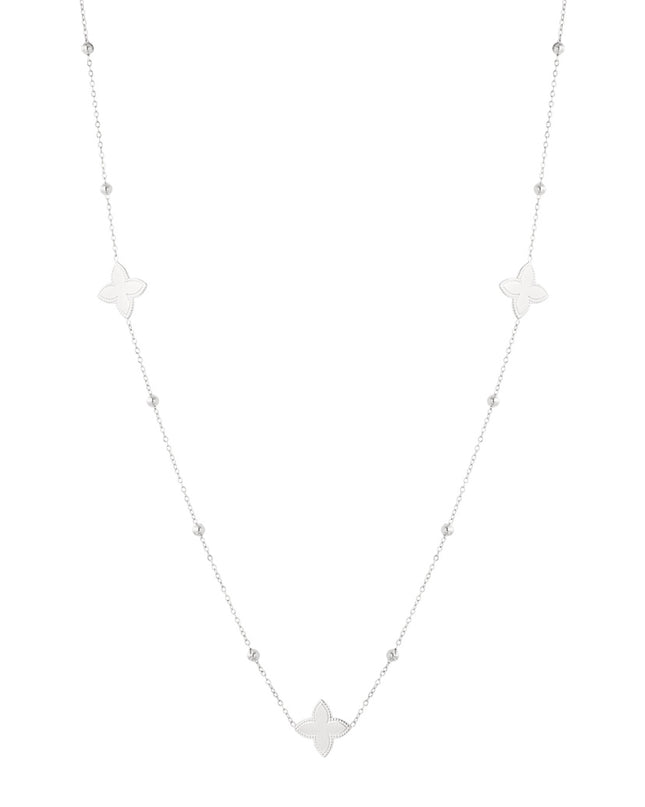 lange ketting met vijf bloemen