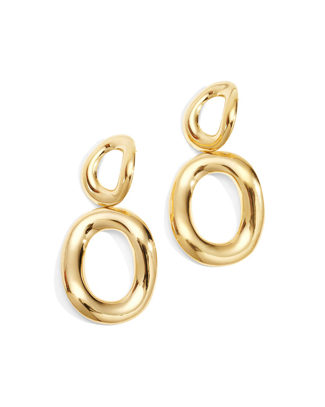 Oorbellen van roestvrij staal, cirkelvormig, casual, dagelijks, eenvoudig, serie, damessieraden