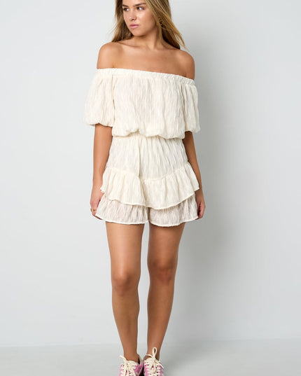 Polyester fiber (polyester) Bodysuits Solid color Casual Spring/Summer Ruffle edge Clothes