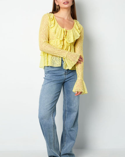 Lace Ruffle Top