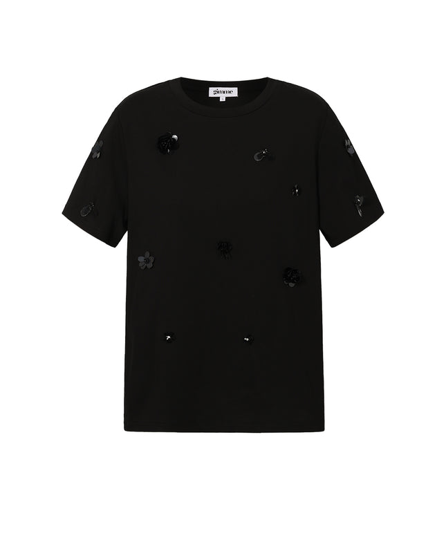 T-shirt met pailletten