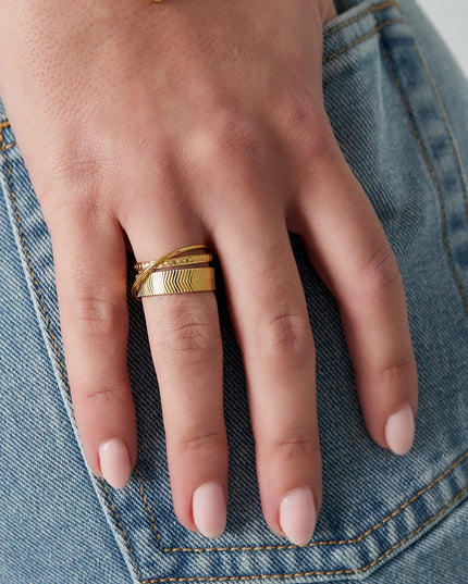 stacked treasures ring