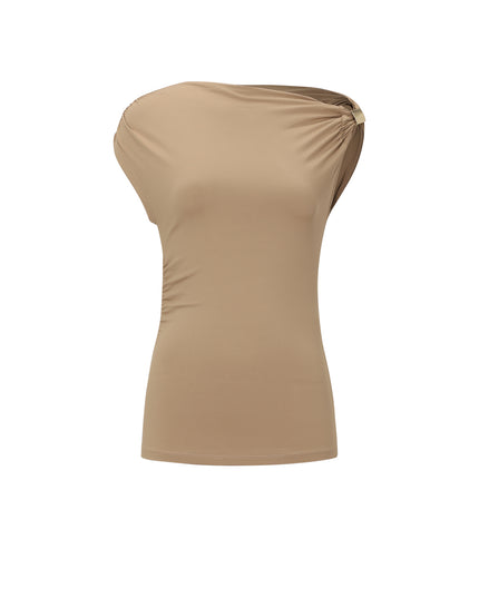 Off-shoulder top goud