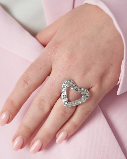 textured love ring