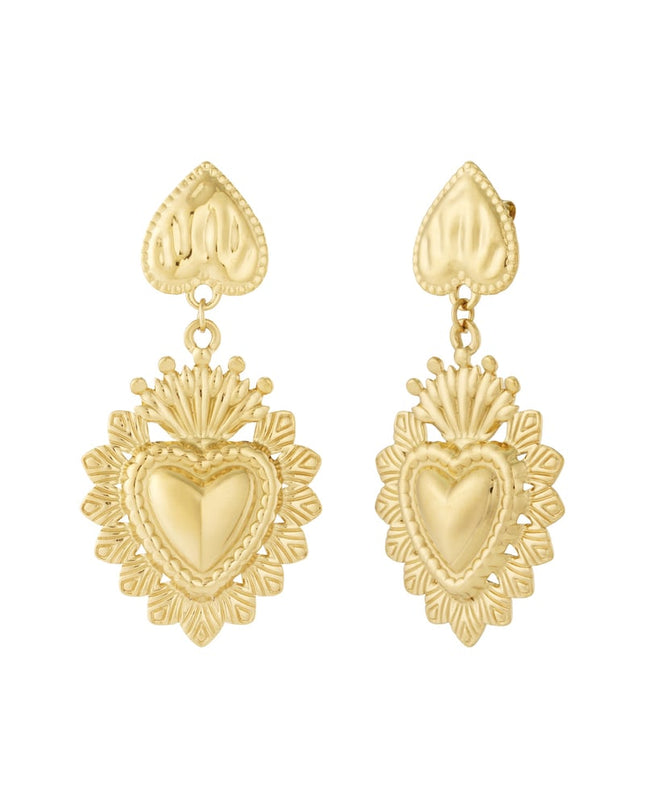 Omgekeerde hart oorbellen