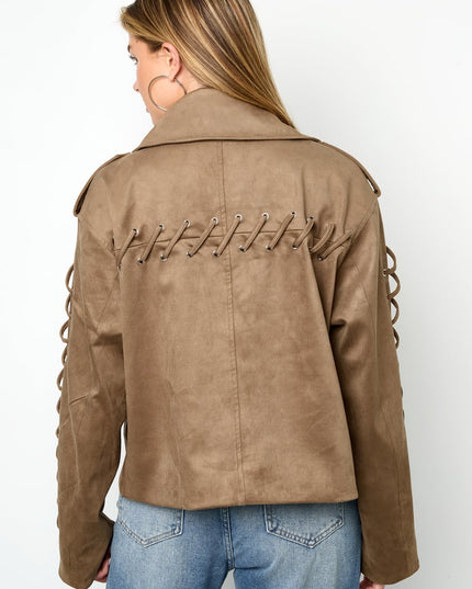 Laced Suede Jacket