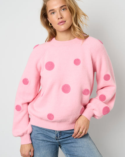 Polyestervezel (polyester) Gebreide truien Stippen Casual Herfst/Winterkleding