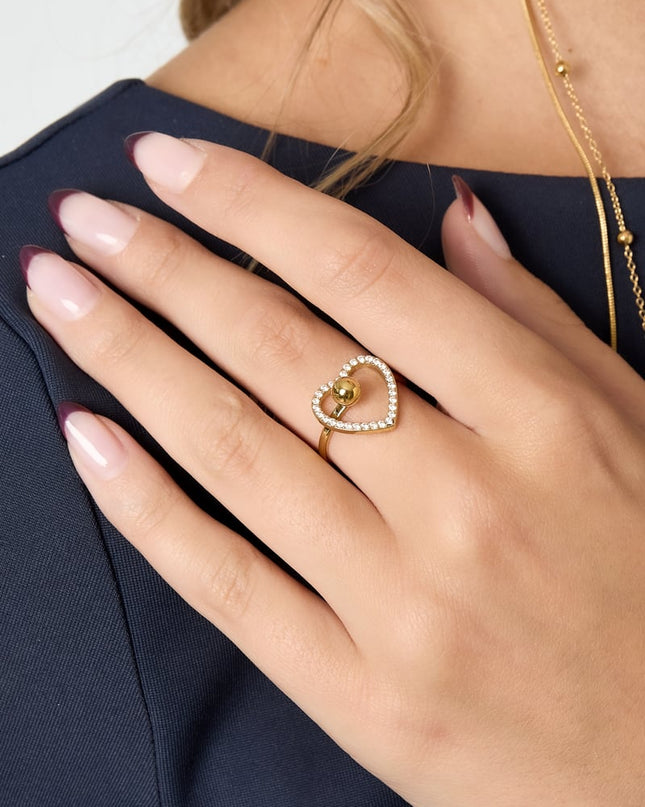 Stainless Steel Statement Rings Heart Casual Daily Simple Series Women's jewelry