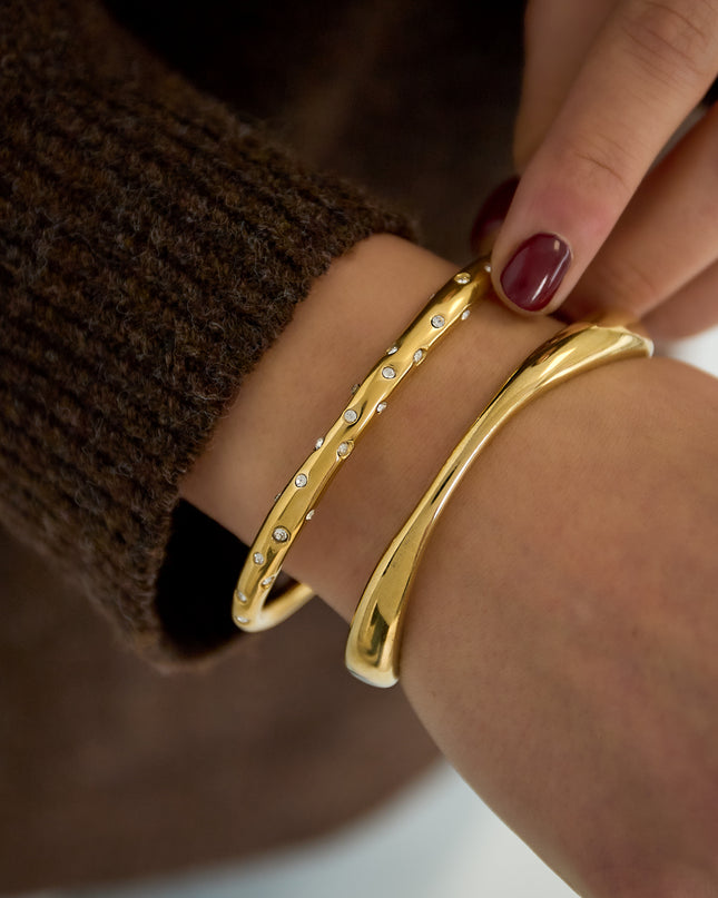 Armbanden van roestvrij staal, casual, dagelijks, eenvoudig, serie, damessieraden