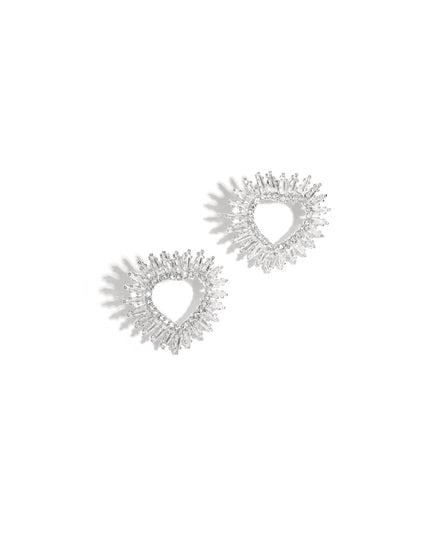 Koperen oorbellen met hartvormige, elegante kerst, luxe serie, damessieraden