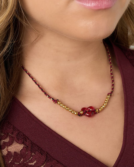 Polyester Beaded Necklaces Heart Casual Daily Simple Series Women's jewelry