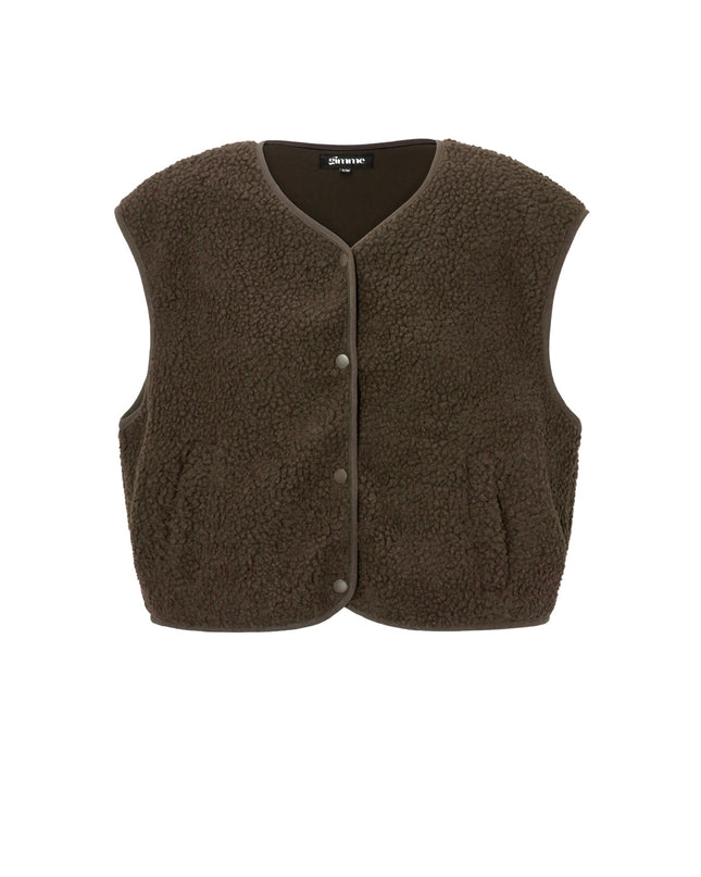 Geweven Polyestervezel Vrouwen Vest Casual Solide Kleur Herfst/Winter