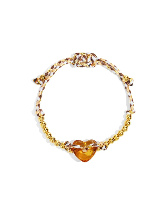 Polyester Beaded Bracelets Heart Casual Daily Simple Series Women's jewelry