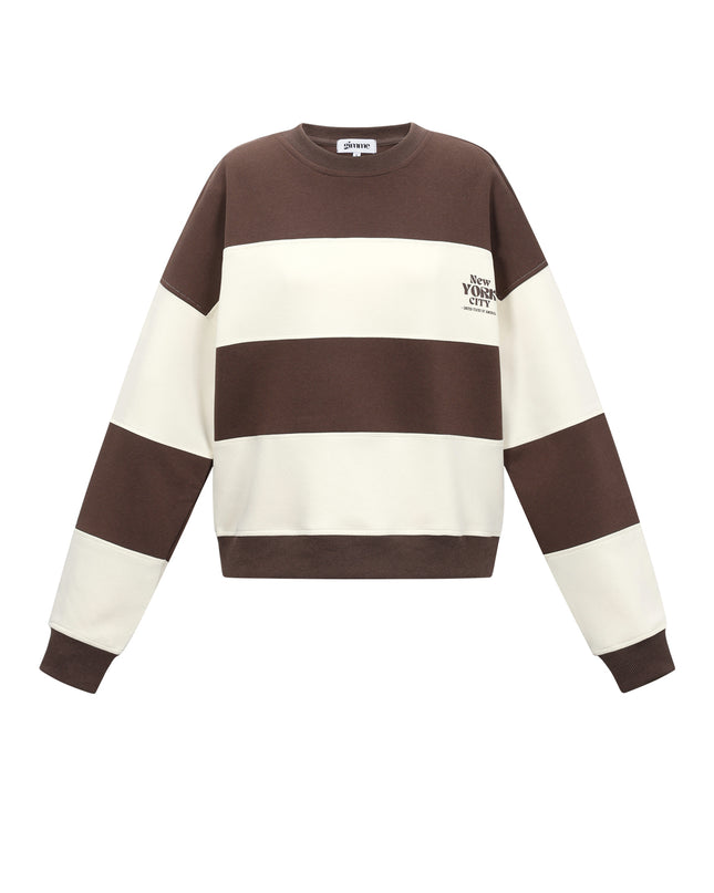 De gestreepte liefdevolle tops