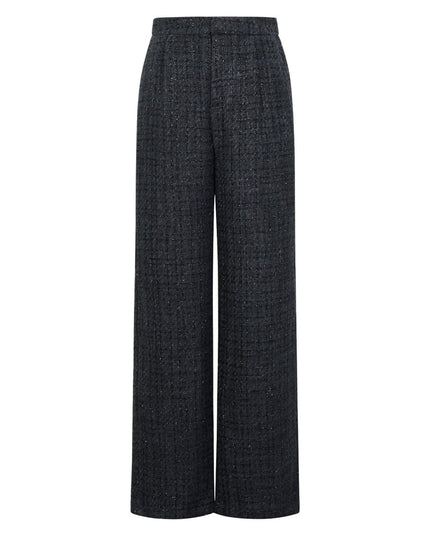 Polyester fiber (polyester) Straight pants Checkered Elegant Fall/Winter  Clothes