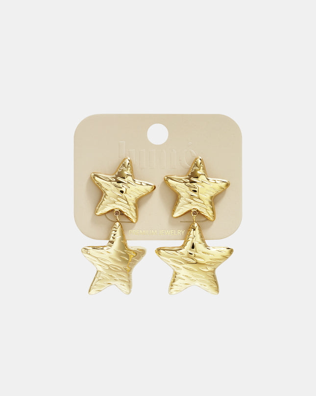 Oorbellen met druppelvorm van roestvrij staal, ster, casual, dagelijks, eenvoudig, serie, damessieraden