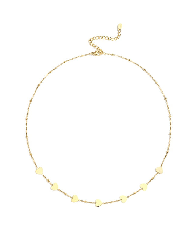 Roestvrijstalen kettingen met hart, casual, dagelijks, eenvoudig, serie, damessieraden