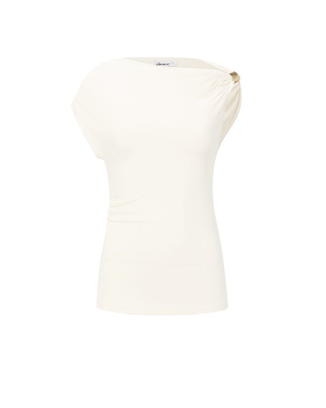 Off-shoulder top goud