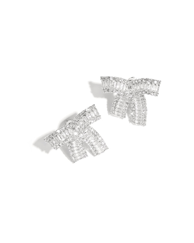 Koperen oorbellen met strik, elegante kerst, luxe serie, damessieraden