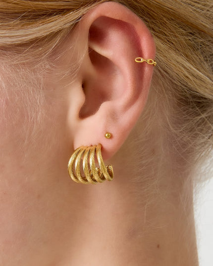 Oorbellen van roestvrij staal, geometrisch, casual, dagelijks, eenvoudig, serie, damessieraden