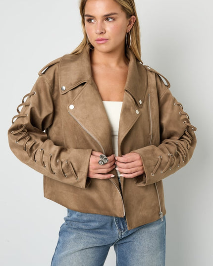 Laced Suede Jacket