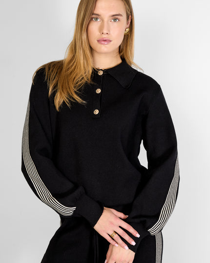 Gebreide trui Kleurenclash Sportieve herfst/winterkleding