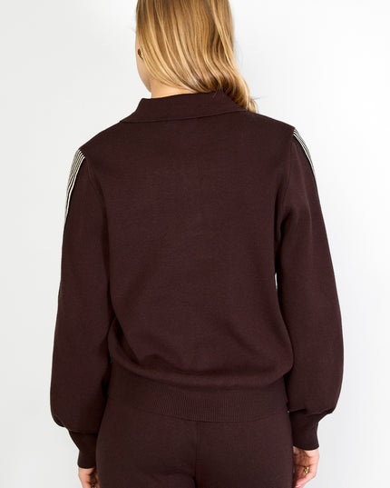 Gebreide trui Kleurenclash Sportieve herfst/winterkleding