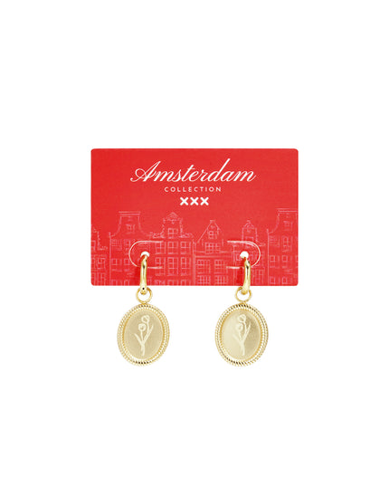 Tulpbloesem oorbellen van roestvrij staal