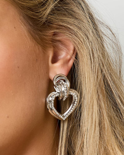 Iron Drop Earrings Heart Elegant Christmas Luxurious Series Women's jewelry