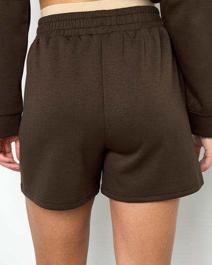 Polyester fiber (polyester) Shorts Solid color Sporty All Fit  Clothes