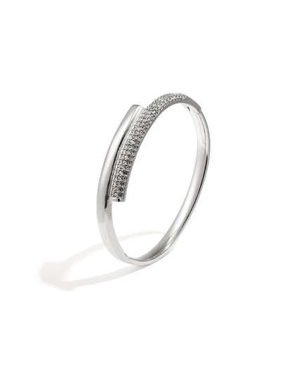 Elegant All-Fit Rhinestone Bangle for Daily Wear
