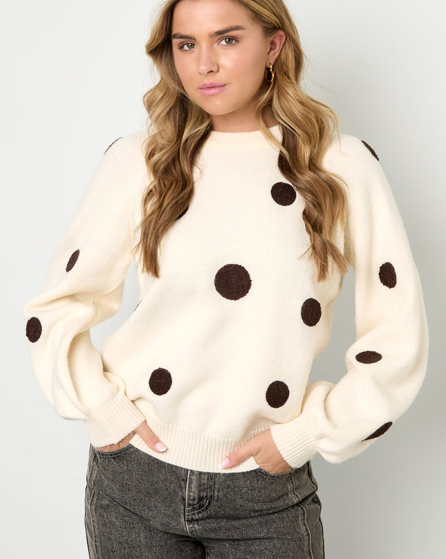 Polyestervezel (polyester) Gebreide truien Stippen Casual Herfst/Winterkleding