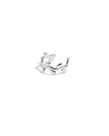 Earcuff lauriervorm Goud kleur Stainless Steel