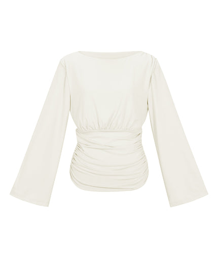 Fitted top with flared sleeves