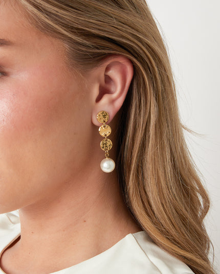 Hangende oorbellen van roestvrij staal met geometrische vorm, elegante en eenvoudige collectie voor dagelijks gebruik. Damessieraden.