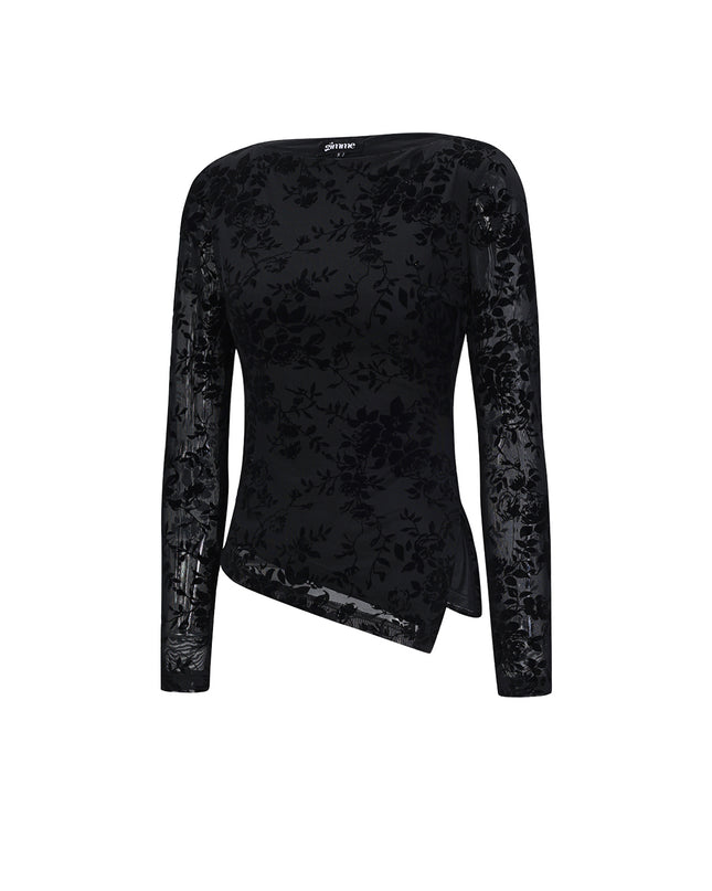 Polyester fiber (polyester) Long sleeve tops Floral print Sexy Fall/Winter  Clothes