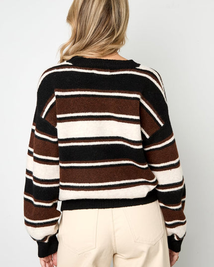 Polyestervezel (polyester) Gebreide truien Strepen Casual Herfst/Winterkleding